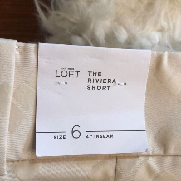 NWT Ann Taylor Loft Cream shorts”The Riviera” 6 - Picture 4 of 8